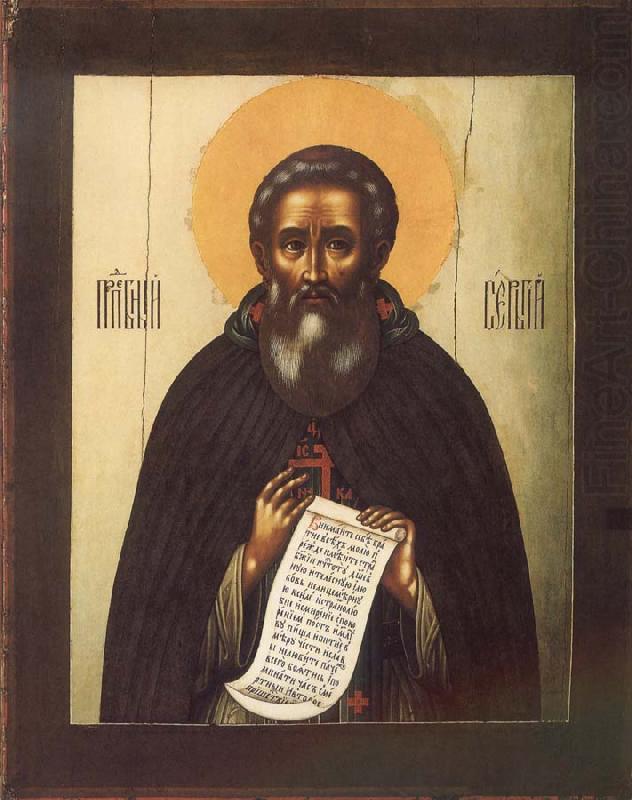 Sergius of Radonezh, unknow artist